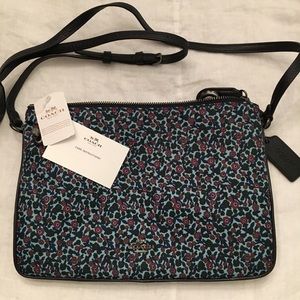 BLOW OUT!!! NWT Coach Floral Cross Body-  Blue